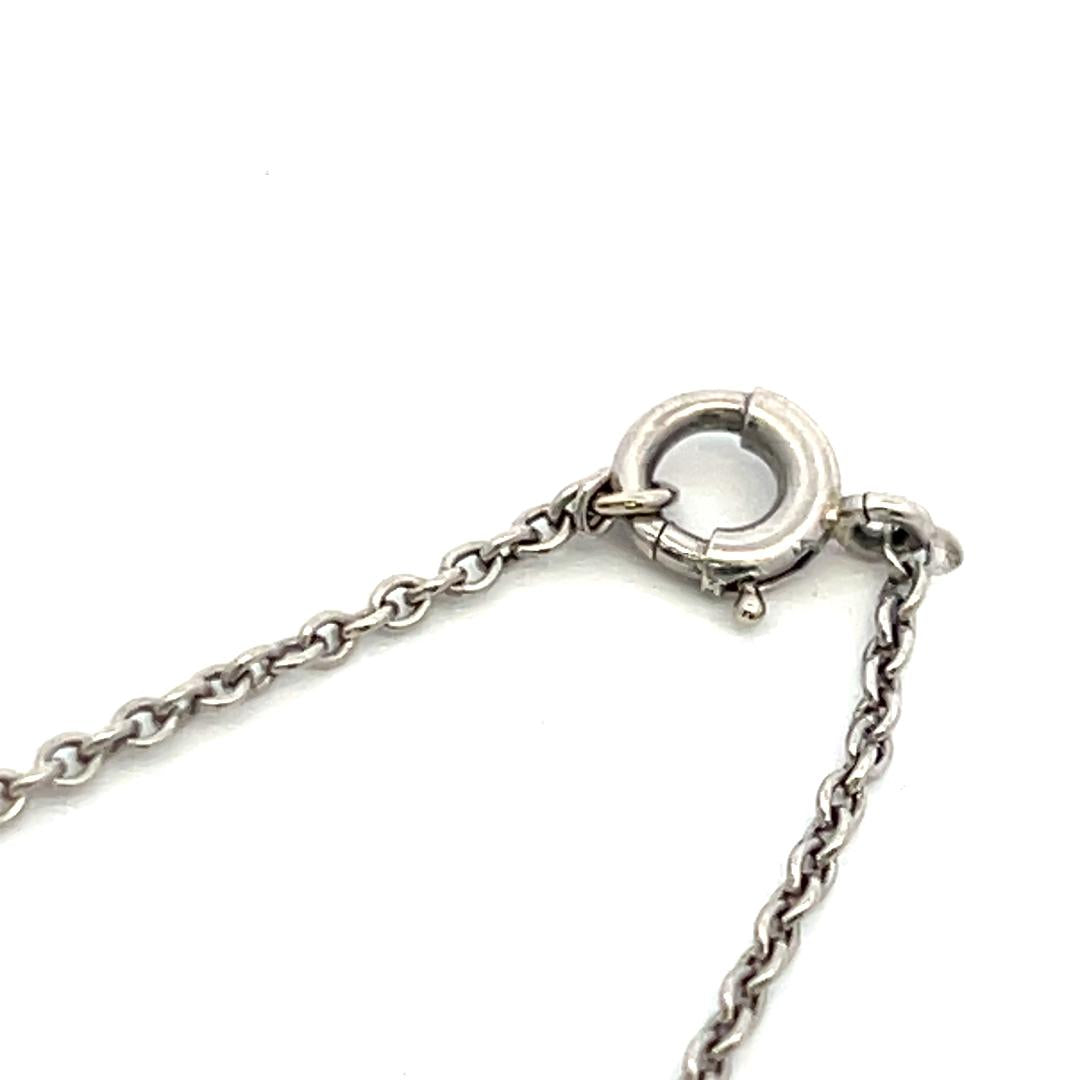 0.25 Carat Old European Cut Diamond 14K White Gold/Platinum Pendant Necklace