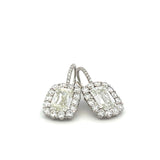 7.87 Carat Crisscut Cut and Round Brilliant Diamond Platinum Leverback Earrings