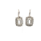 7.87 Carat Crisscut Cut and Round Brilliant Diamond Platinum Leverback Earrings