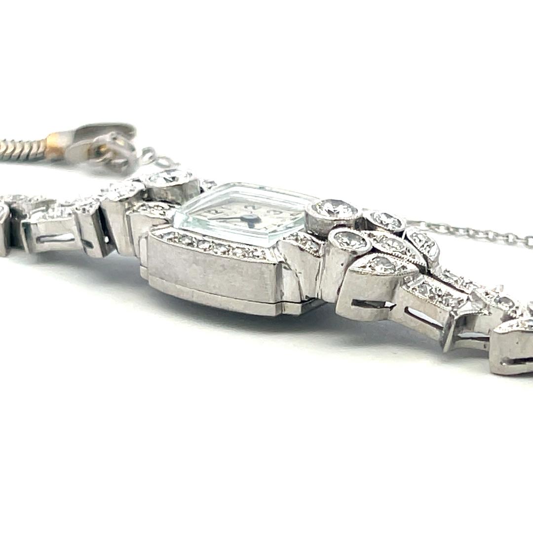 1.95 Carat Circular Brilliant Cut G VS Diamond Platinum Bracelet Watch