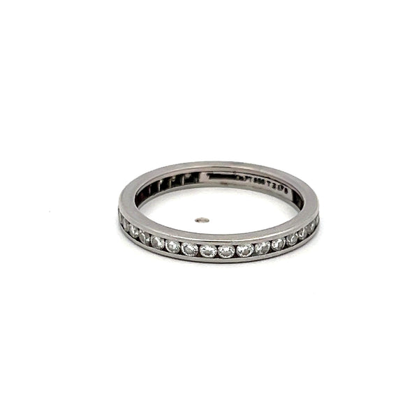 Tiffany & Co 0.70 Carat Round Brilliant F VS Diamond Platinum Eternity Band Ring