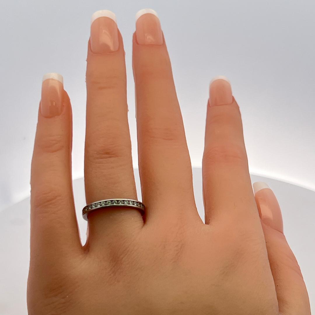 Tiffany & Co 0.70 Carat Round Brilliant F VS Diamond Platinum Eternity Band Ring