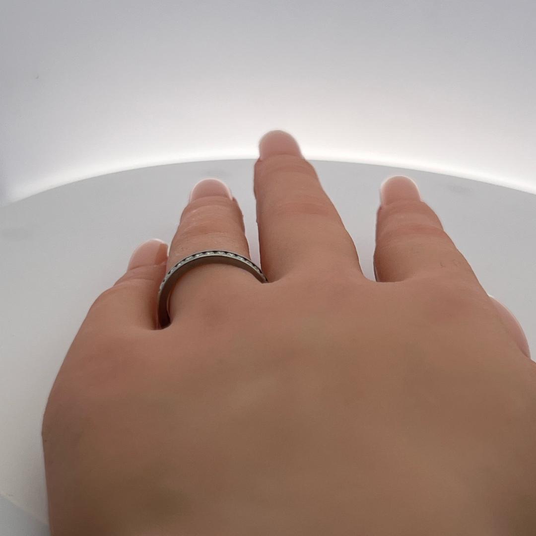 Tiffany & Co 0.70 Carat Round Brilliant F VS Diamond Platinum Eternity Band Ring