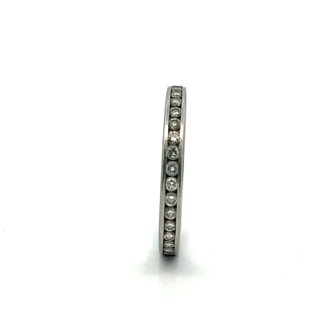 Tiffany & Co 0.70 Carat Round Brilliant F VS Diamond Platinum Eternity Band Ring
