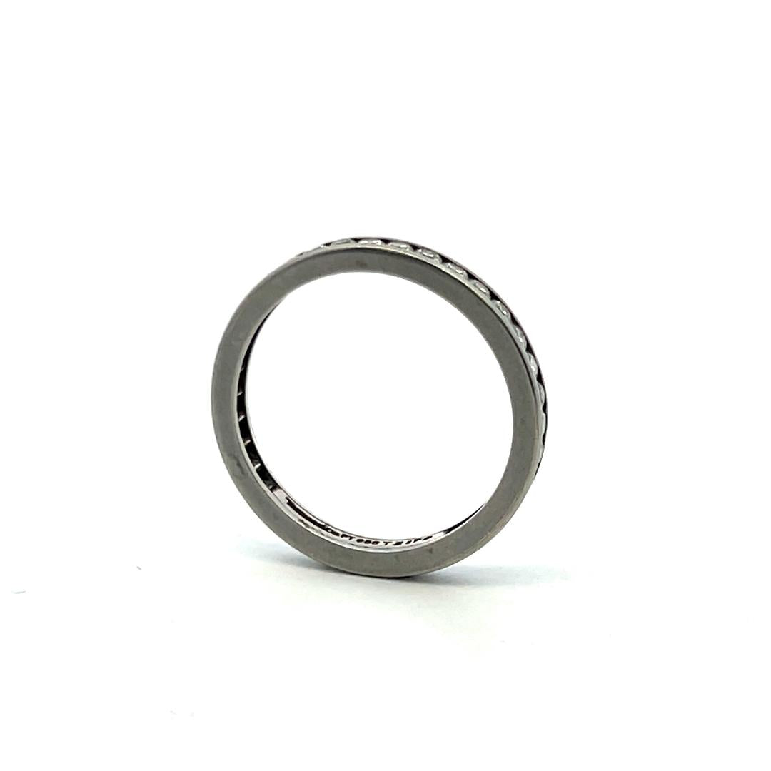 Tiffany & Co 0.70 Carat Round Brilliant F VS Diamond Platinum Eternity Band Ring