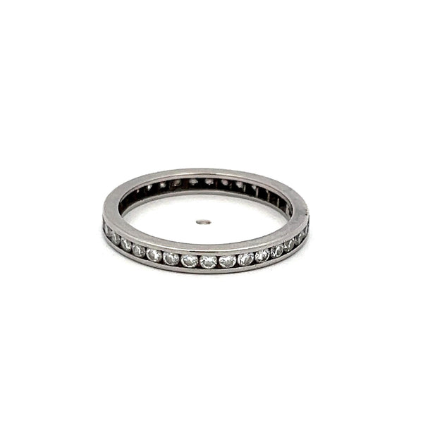 Tiffany & Co 0.70 Carat Round Brilliant F VS Diamond Platinum Eternity Band Ring