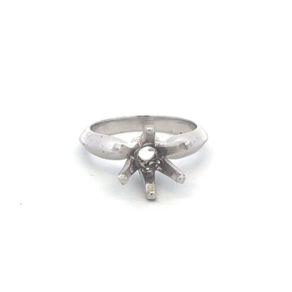 Tiffany & Co Size 4.5 Holds 2.25 carat Stone Platinum Semi Mount Ring