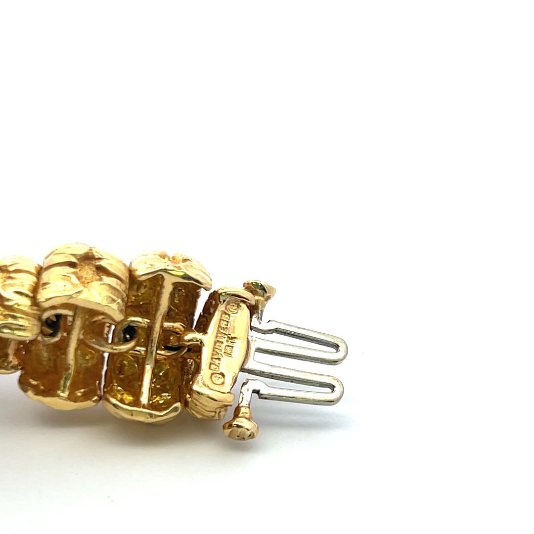 David Webb 18K Yellow Gold Necklace with Emerald, Ruby, Sapphire & Pearls