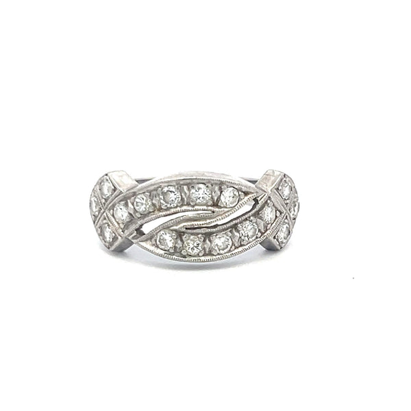 0.40 Carat Round Brilliant I VS Diamond Platinum Band Ring