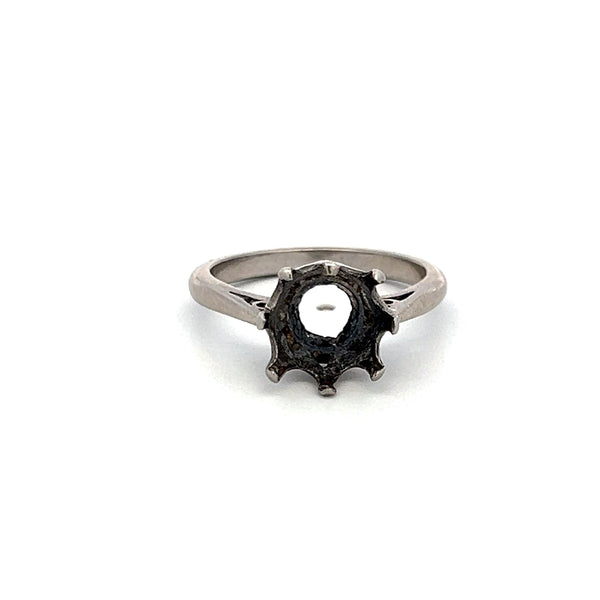 Vintage 3.30 Grams Size 7 Platinum Semi Mount Ring Hold 2.5 carat Stone