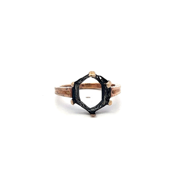 Vintage 3.50 Grams Size 6.5 14 Karat Yellow Gold Semi Mount Ring