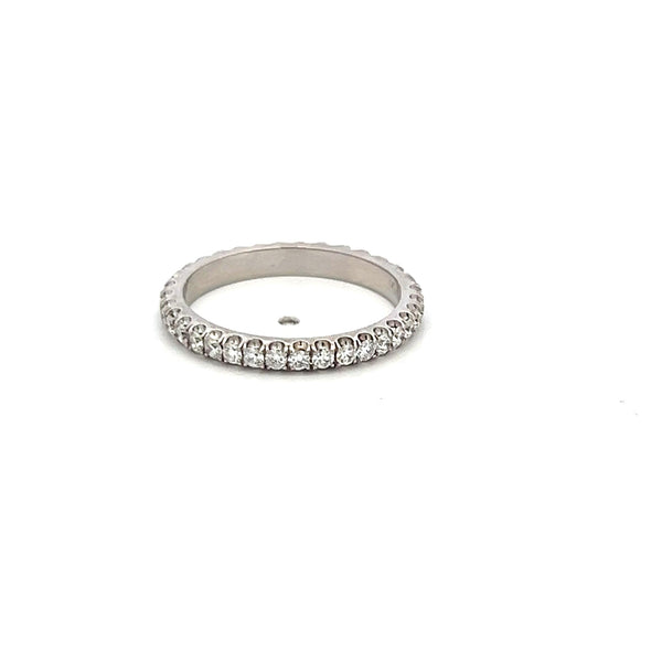 0.35 Carat Round Brilliant G VS Diamond 14 Karat White Gold Eternity Band Ring