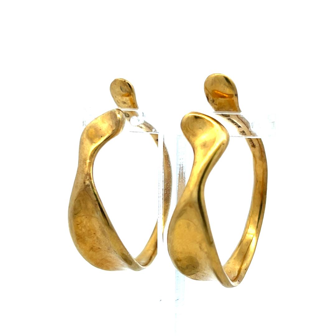 Tiffany & Co Elsa Peretti Vintage 18 Karat Yellow Gold Ear Cuff Earrings