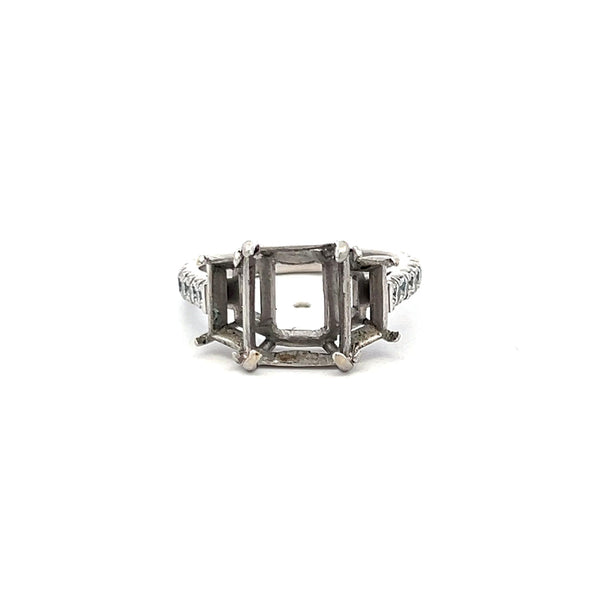 0.36 Carat Round Brilliant G VS Diamond Platinum Semi Mount Ring