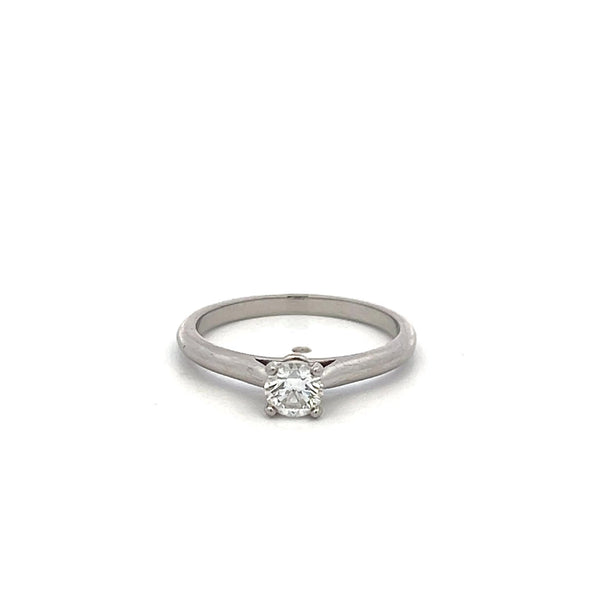 Cartier 0.30 Carat Round Brilliant D VVS1 Diamond Platinum Engagement Ring