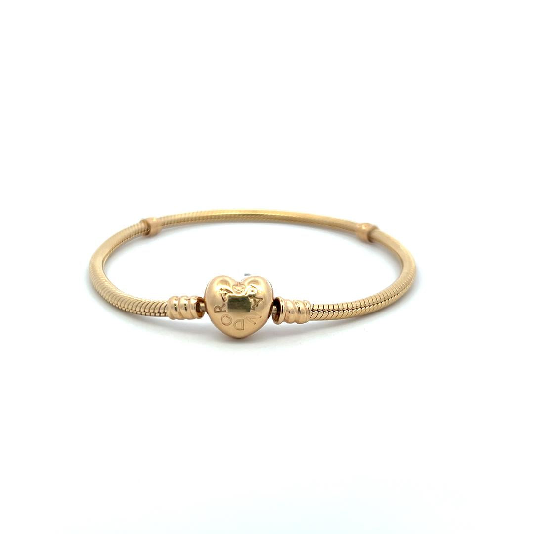 Pandora 19.50 Grams 7.75 Inch 14 Karat Yellow Gold Chain Bracelet