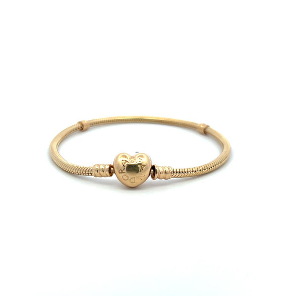 Pandora 19.50 Grams 7.75 Inch 14 Karat Yellow Gold Chain Bracelet