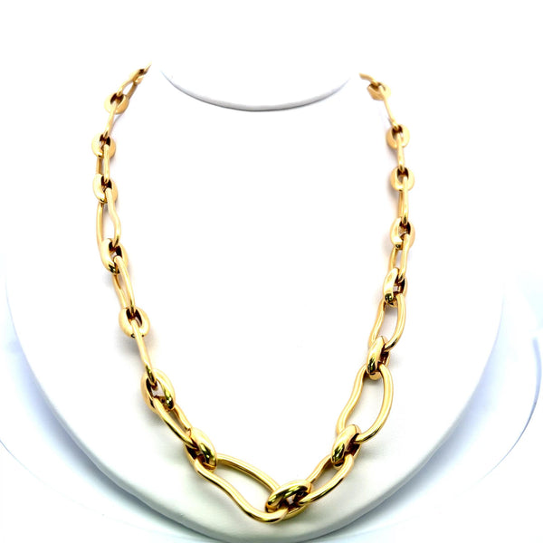 Pomellato 20 Inch 118 Grams 18 Karat Yellow Gold Link Necklace