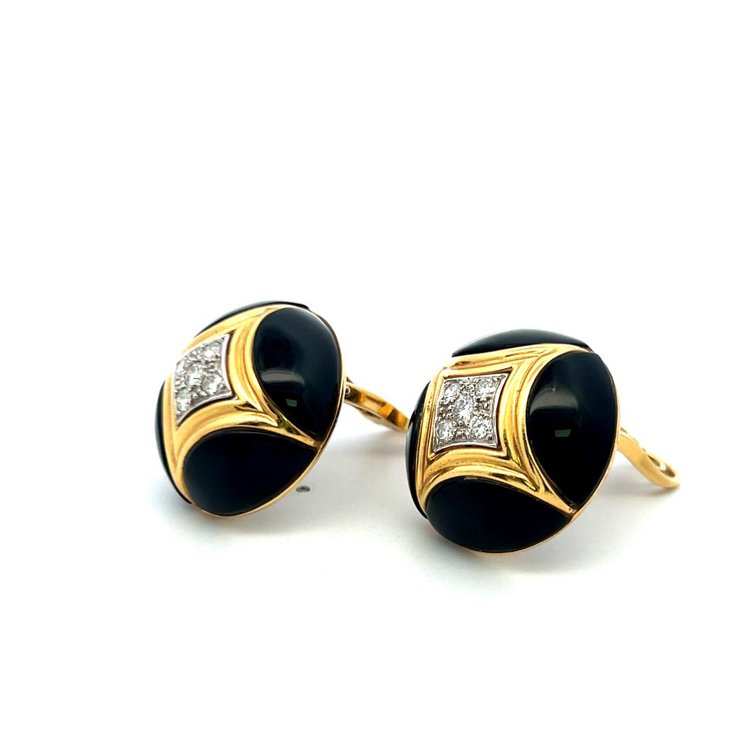 0.50 Carat Round Brilliant H VS Diamond 18 Karat Yellow Gold Clip On Earrings