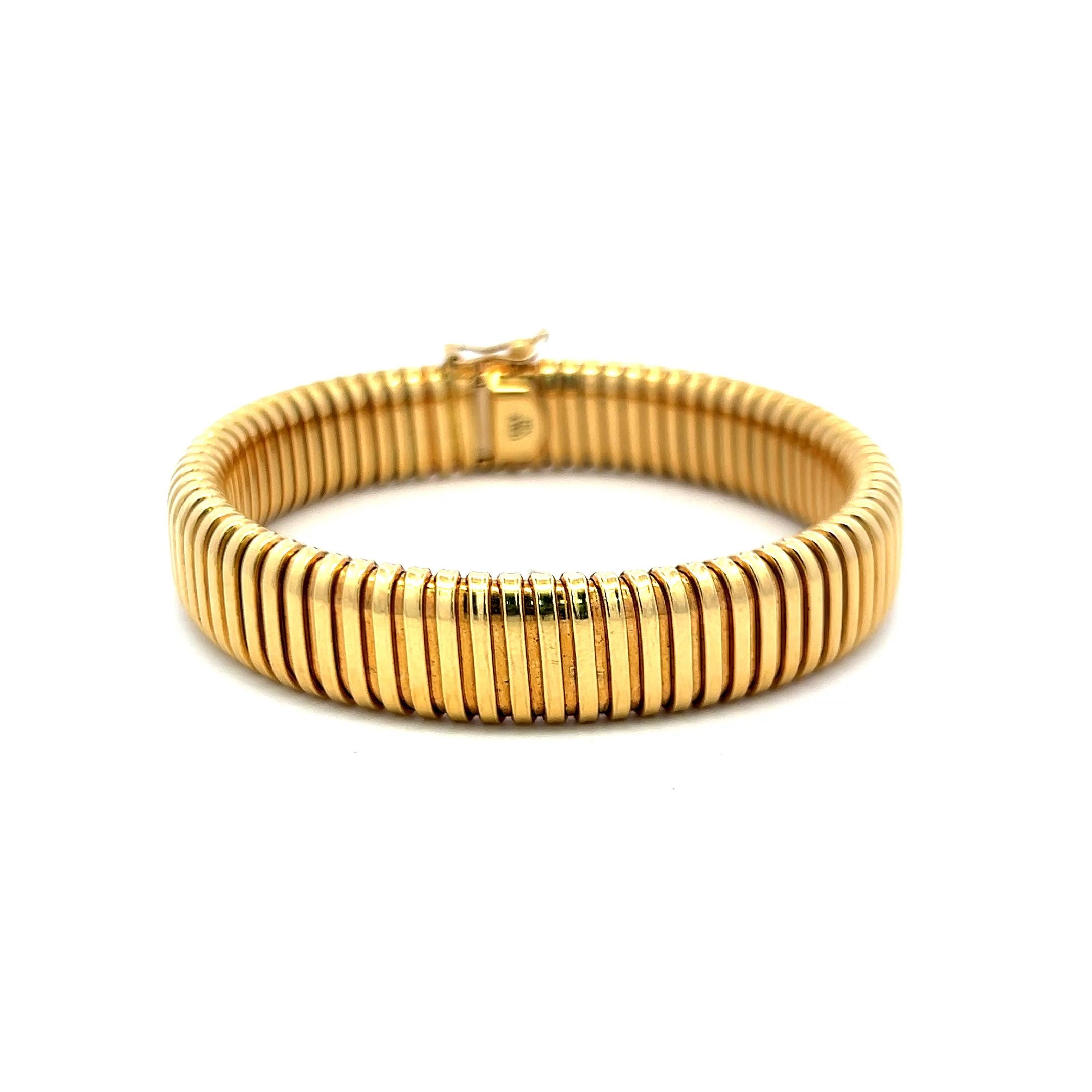8K Yellow Gold Omega Bracelet – Vintage Estate Classic with Modern Elegance