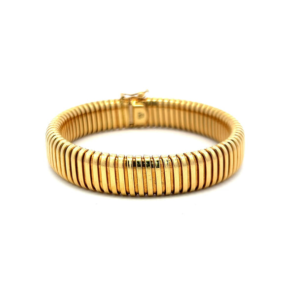 8K Yellow Gold Omega Bracelet – Vintage Estate Classic with Modern Elegance