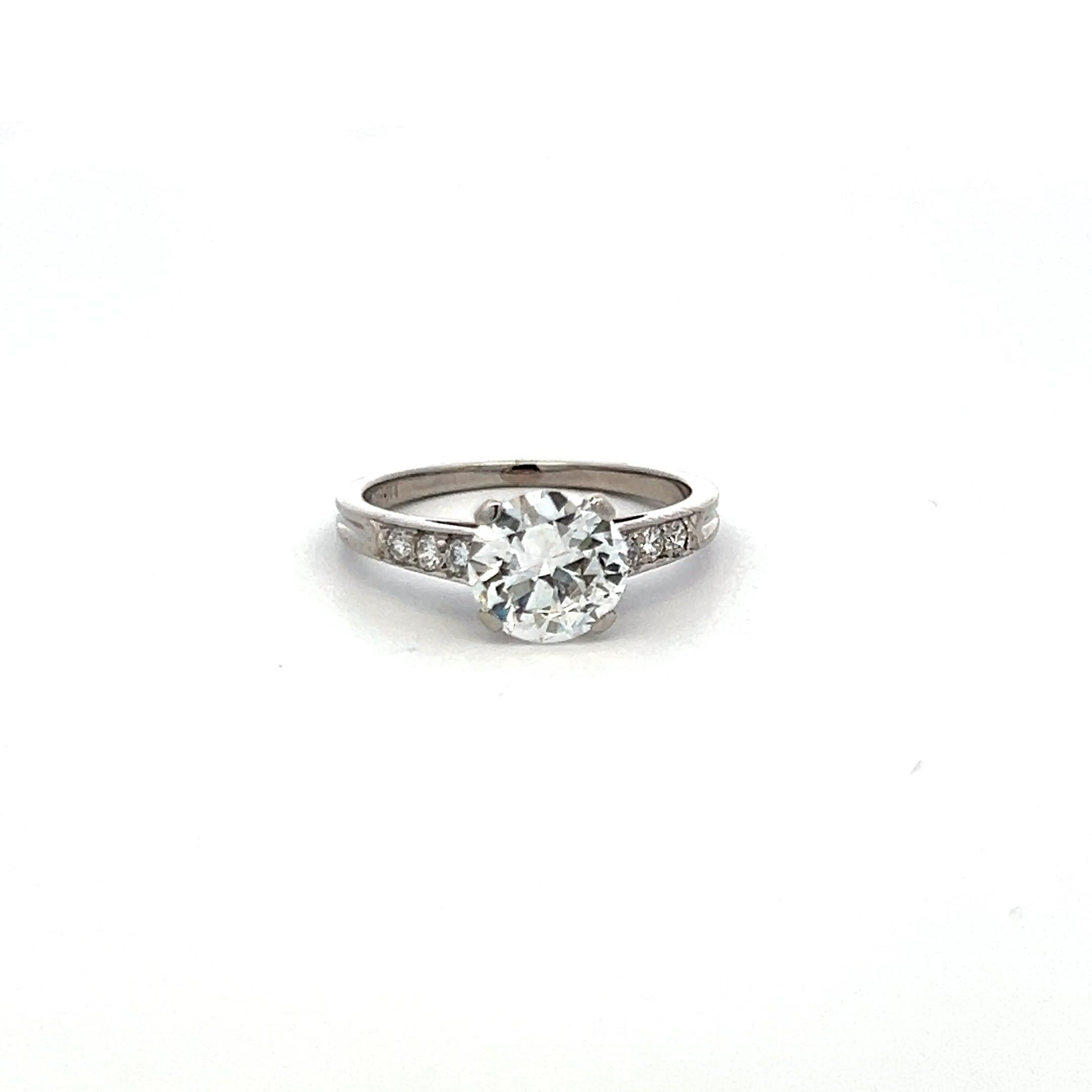 Tiffany & Co. 1.69ct F VS2 Diamond Platinum Circular Brilliant Engagement Ring