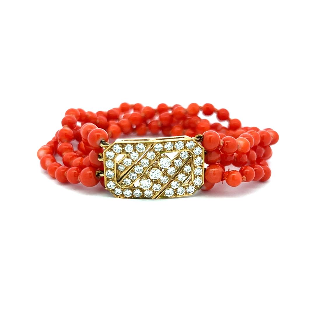 1.45 Carat Round Brilliant I VS Diamond 14 Karat Yellow Gold Bead Bracelet