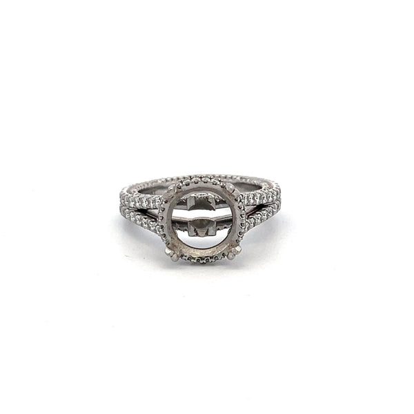 Verragio 0.75 Carat Round Brilliant G VS Diamond Platinum Semi Mount Ring