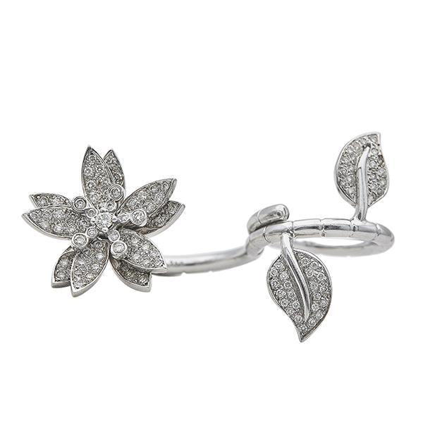 1.22 Carat Round Brilliant I VS Diamond 18 Karat White Gold Cocktail Ring