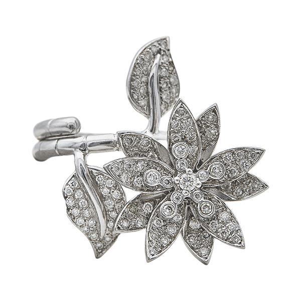 1.22 Carat Round Brilliant I VS Diamond 18 Karat White Gold Cocktail Ring