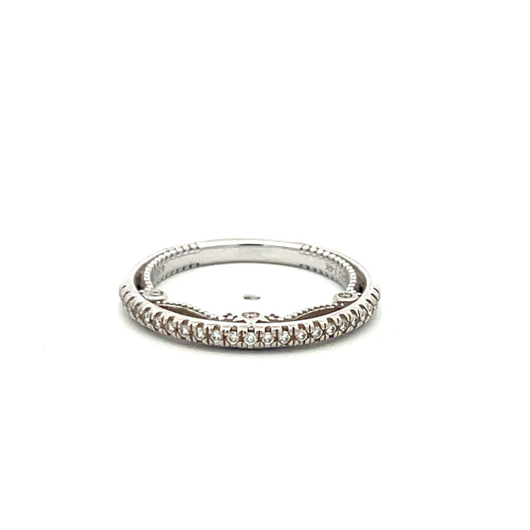 Verragio 0.18 Carat Round Brilliant Diamond 14K White Gold Half-Eternity Ring