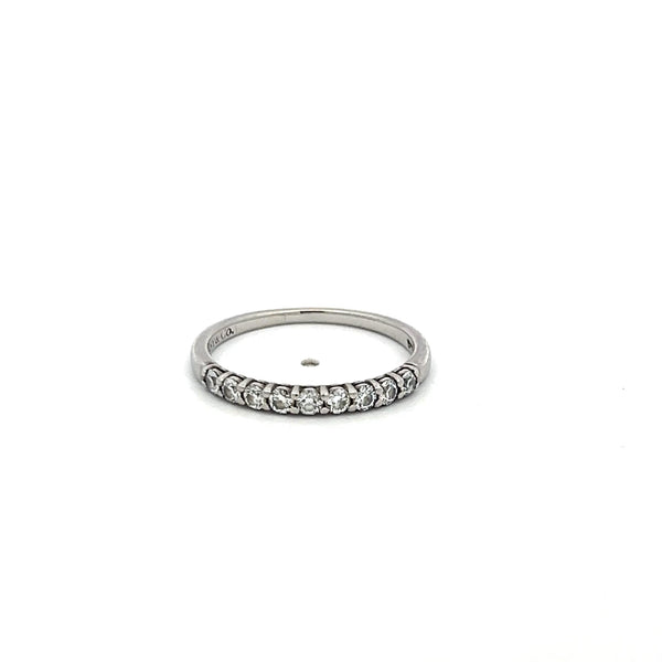 Tiffany & Co 0.27 Carat Round Brilliant F VS Diamond Platinum Band Ring
