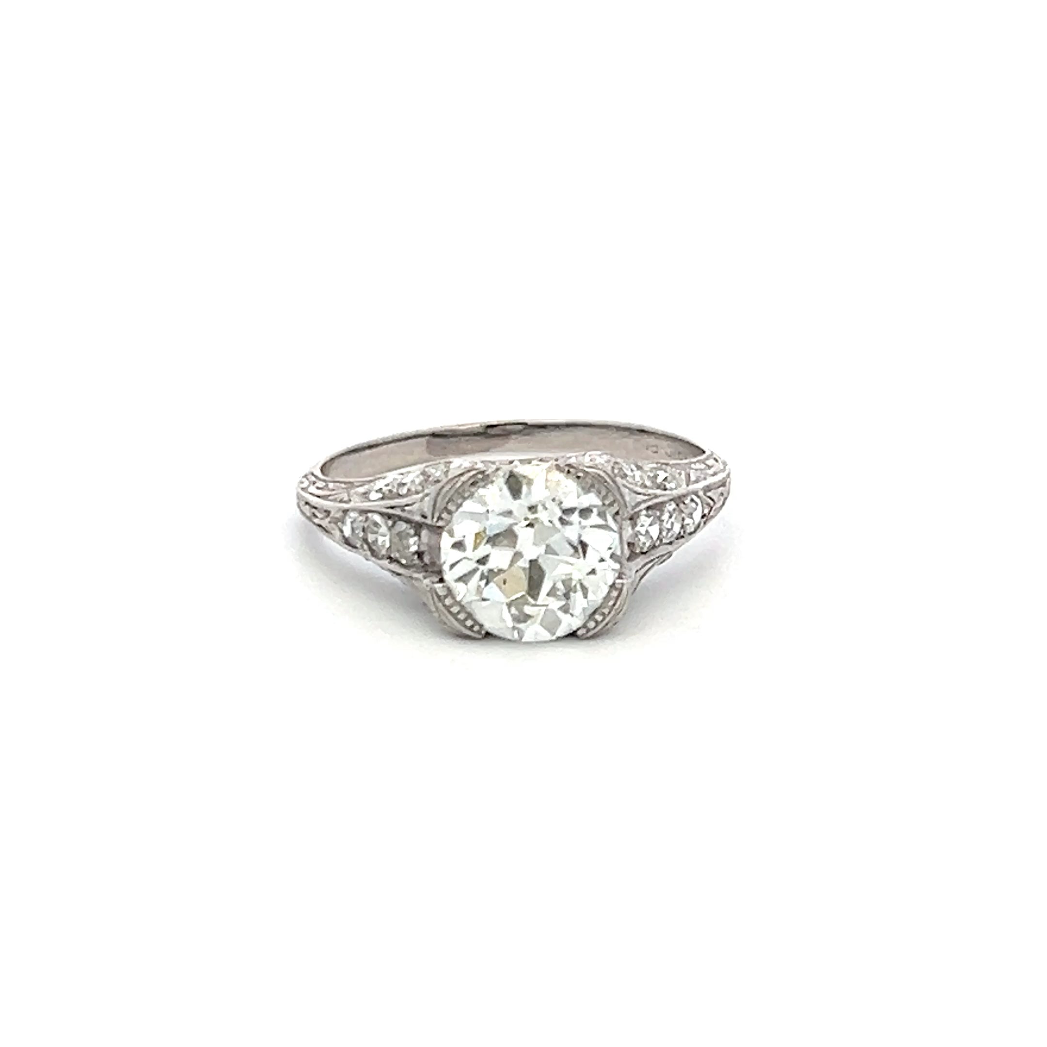 1.56 Carat Old European Cut Antique Natural Mined Diamond K Color SI1 Clarity With GIA Certificate