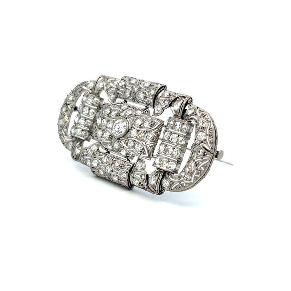 2.50 Carat Old European Cut G VS Diamond Platinum Pin Brooch