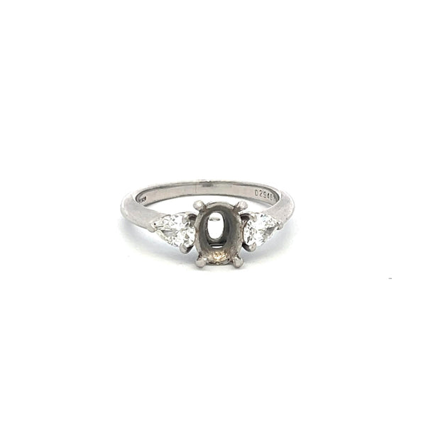 Tiffany & Co 0.60 Carat Pear Shape F VS Diamond Platinum Engagement Ring