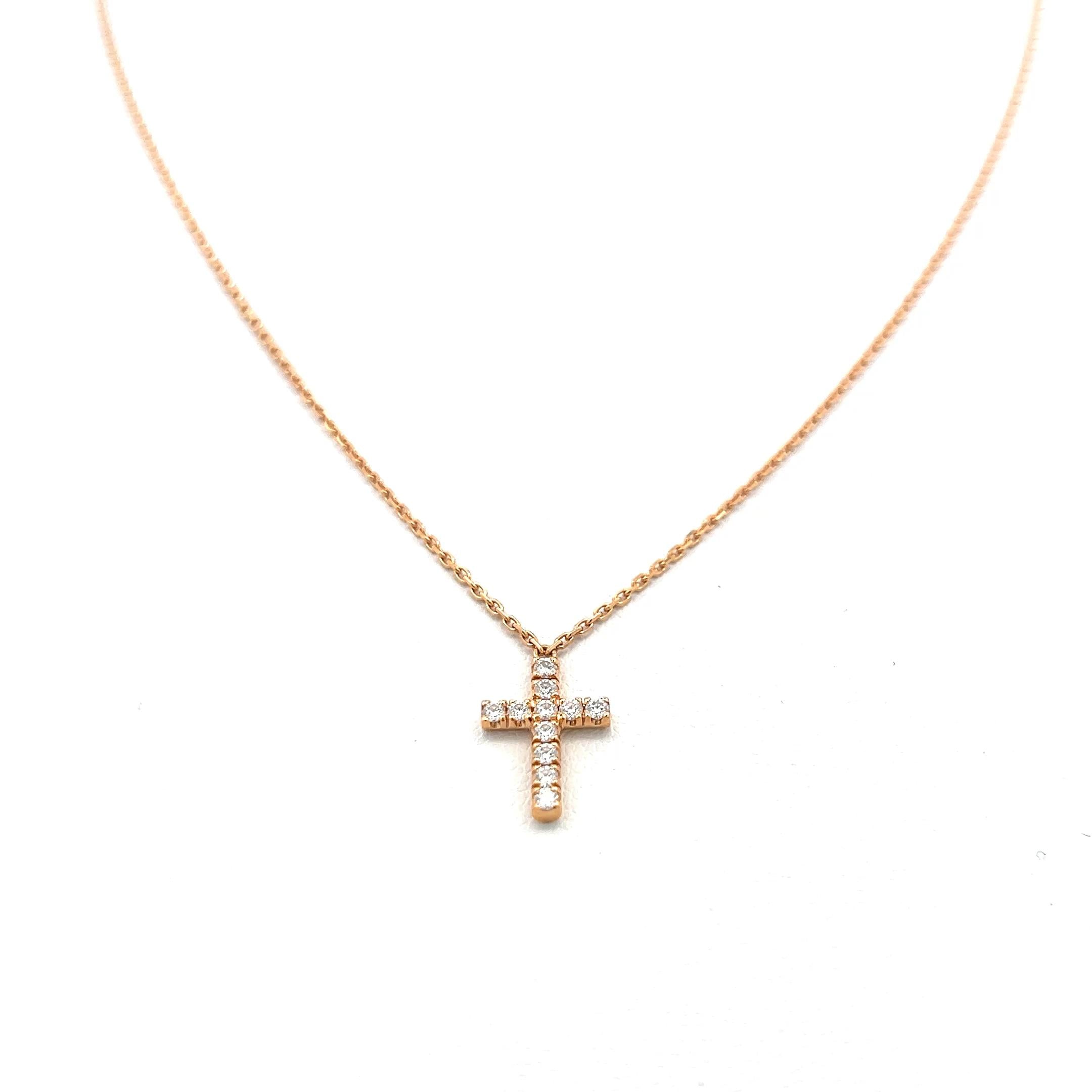 Cartier 0.13 Carat Round Brilliant Diamond 18 Karat Yellow Gold Pendant Necklace