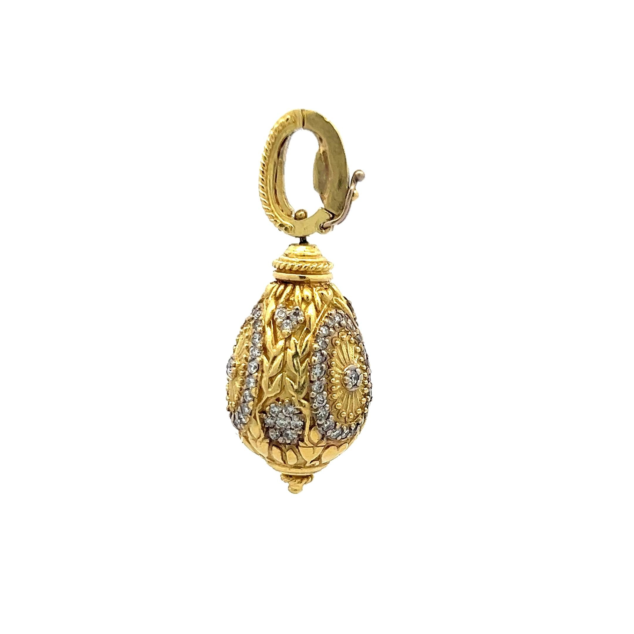 Judite Ripka 1.05 Carat Round Brilliant Diamond 18 Karat Yellow Gold Pendant