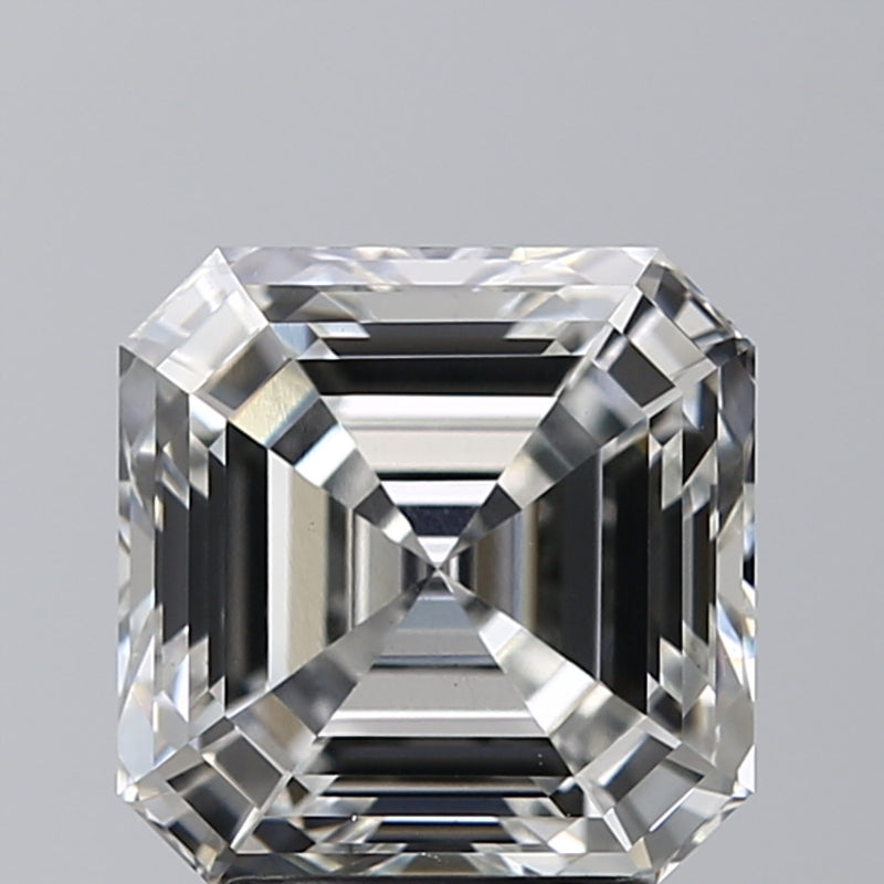 Lab-Grown 3.02 Carat Asscher Cut Diamond color H Clarity VVS2 With GIA Certificate, precious stones, engagement diamonds