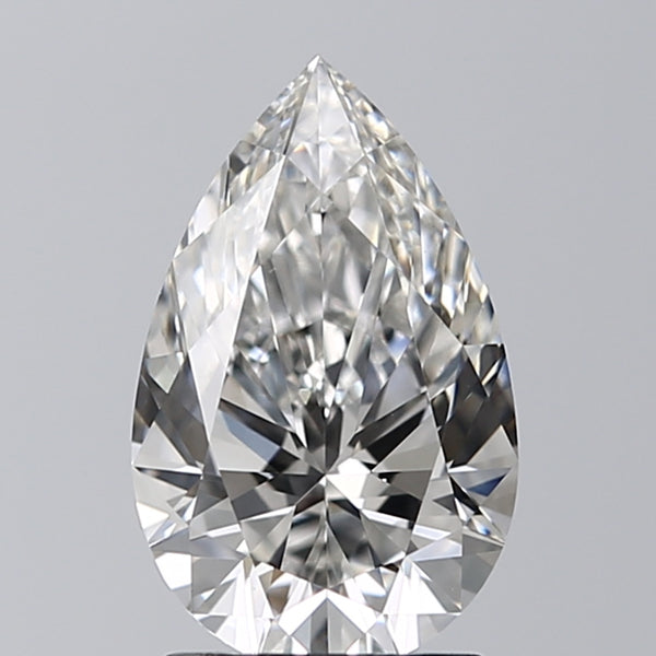 Lab-Grown 1.60 Carat Pear Shape Diamond color G Clarity VVS2 With GIA Certificate, precious stones, engagement diamonds
