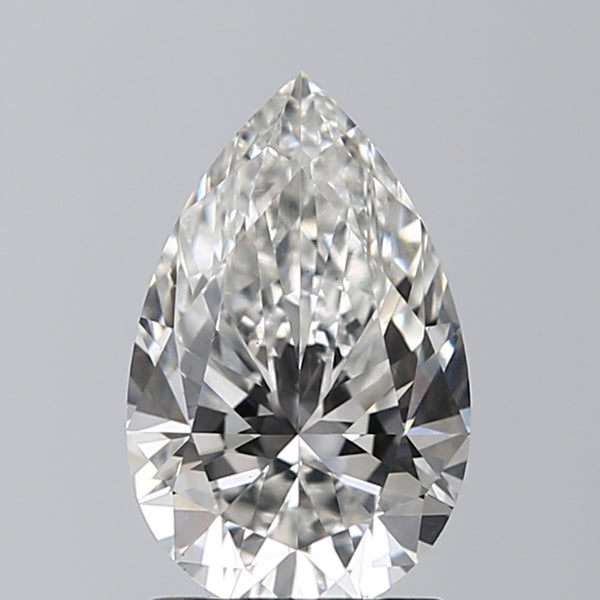 Lab-Grown 1.50 Carat Pear Shape Diamond color G Clarity VVS2 With GIA Certificate, precious stones, engagement diamonds