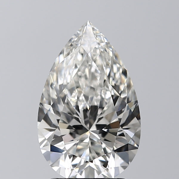 Lab-Grown 2.21 Carat Pear Shape Diamond color H Clarity VS1 With GIA Certificate, precious stones, engagement diamonds