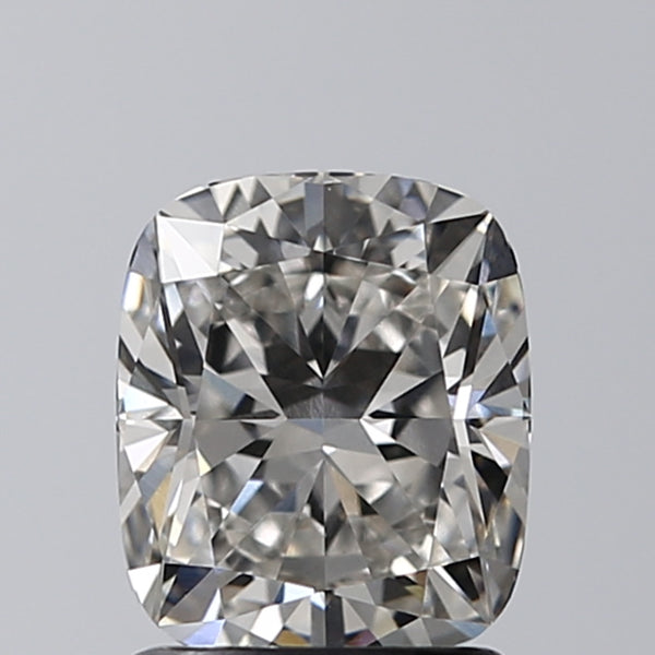 Lab-Grown 1.58 Carat Cushion Modified Brilliant Cut Diamond color H Clarity VVS2, precious stones, engagement diamonds