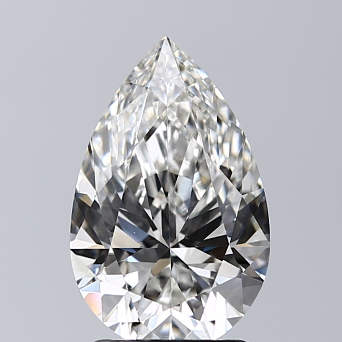 Lab-Grown 2.01 Carat Pear Shape Diamond color G Clarity VVS2 With GIA Certificate, precious stones, engagement diamonds