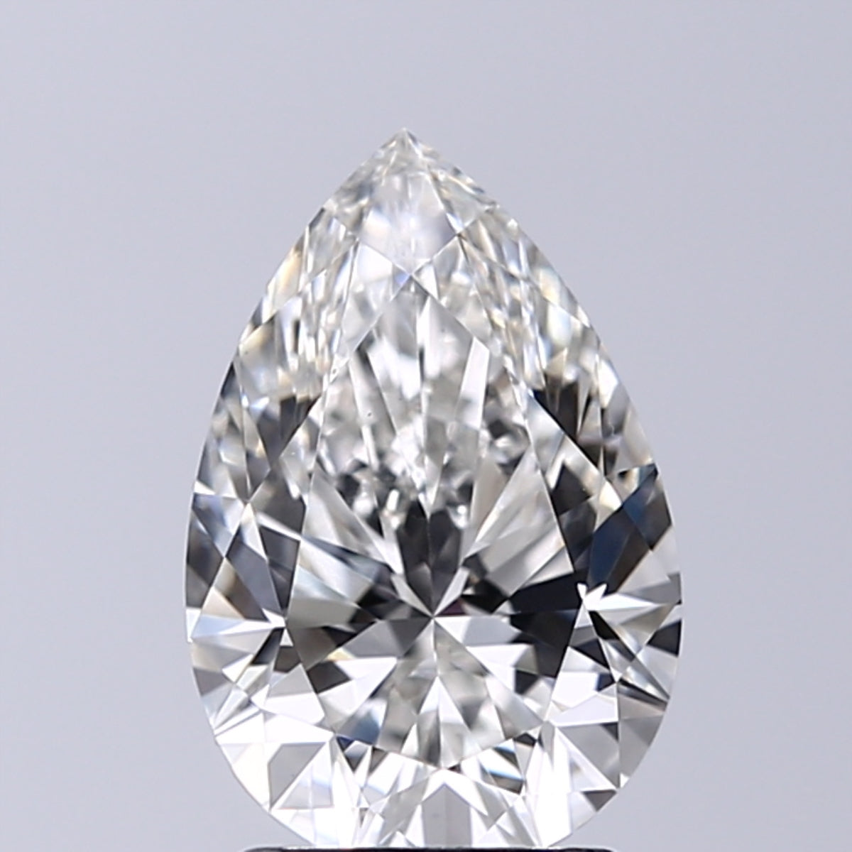 Lab-Grown 2.01 Carat Pear Shape Diamond color G Clarity VVS2 With GIA Certificate, precious stones, engagement diamonds