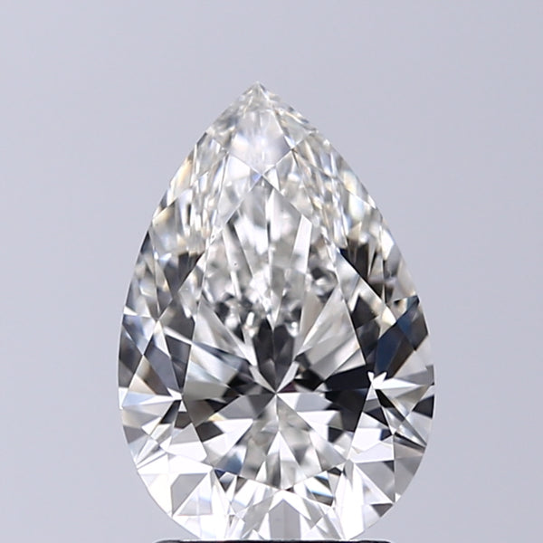 Lab-Grown 2.01 Carat Pear Shape Diamond color G Clarity VVS2 With GIA Certificate, precious stones, engagement diamonds