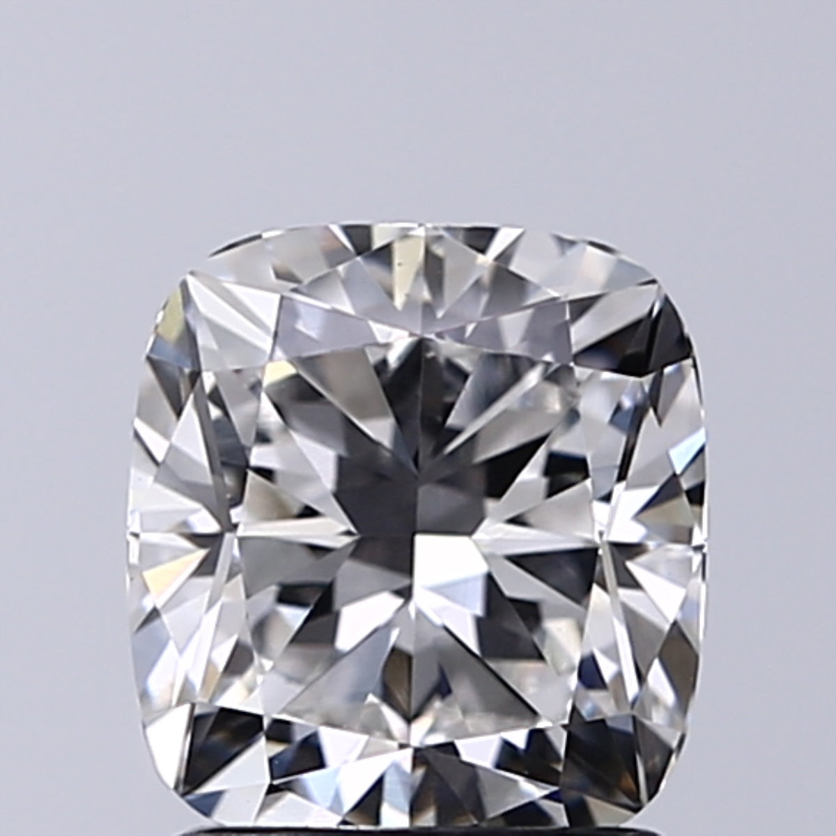 Lab-Grown 1.58 Carat Cushion Modified Brilliant Cut Diamond color F Clarity VS1, precious stones, engagement diamonds