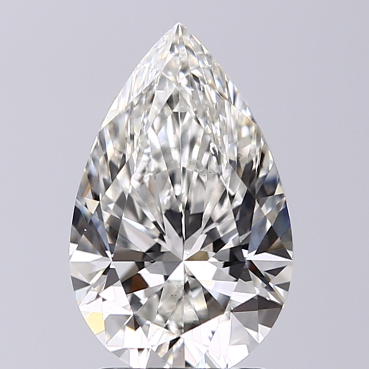 Lab-Grown 2.01 Carat Pear Shape Diamond color G Clarity VS2, precious stones, engagement diamonds