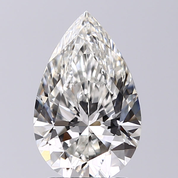 Lab-Grown 2.01 Carat Pear Shape Diamond color G Clarity VS2, precious stones, engagement diamonds
