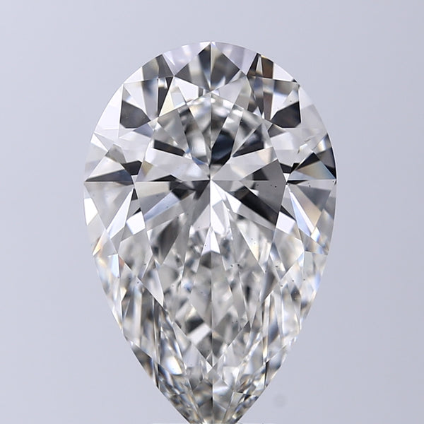 Lab-Grown 6.05 Carat Pear Shape Diamond color F Clarity VS2, precious stones, engagement diamonds