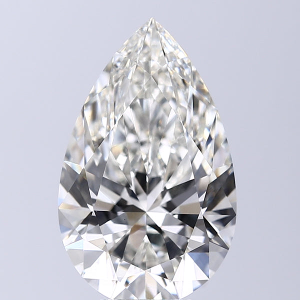 Lab-Grown 6.09 Carat Pear Shape Diamond color H Clarity VVS2, precious stones, engagement diamonds